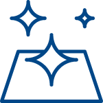 Exklusive Wandgestaltung vom Malerbetrieb Ott Icon in Blau - Symbolisiert die Leistungen im Bereich exklusive Wandgestaltung