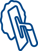 Fassadengestaltung vom Malerbetrieb Ott Icon in Blau - Symbolisiert die Leistungen im Bereich Fassadengestaltung