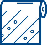 Tapeten- und Wandbeläge vom Malerbetrieb Ott Icon in Blau - Symbolisiert die Leistungen im Bereich Tapeten- und Wandbeläge